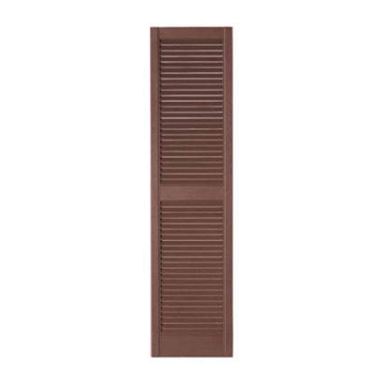 Mastic 15" x 75" Standard Open Louvered Shutters - Regular Style — ACOVINLV157538