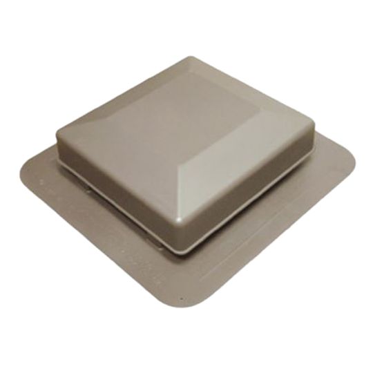 Canplas Industries Duraflo 50 Sq. In. Square Top Static Roof Exhaust Vent — Ventilation and Drainage — DUF6050PVWW