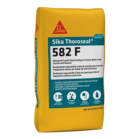 Sika Thoroseal 582 F Waterproof Coating for Concrete and Masonry - 50 Lb. Bag