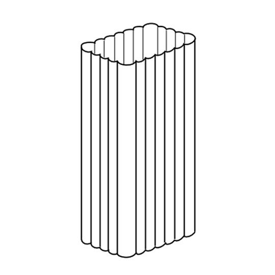Mastic 3" x 4" Rectangular Corrugated Downspout — ACORT34J0