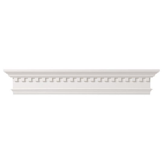 Mastic 40" Window Mantel with Dentil Trim