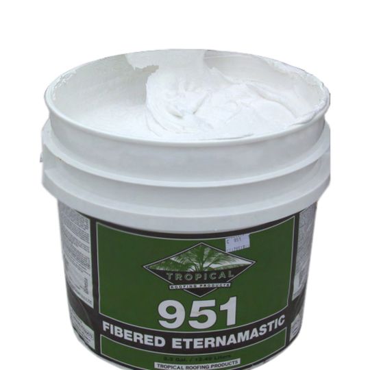 Tropical Roofing Products 951 Fibered Eternamastic Flashing Roof Compound - 3.5 Gallon Pail — Adhesives, Caulks & Sealants — TRO951G35