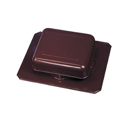 GAF MasterFlow RV50G Series Galvanized Square-Top Metal Utility Vent with Round Throat — Ventilation and Drainage — GAFRV50GBR