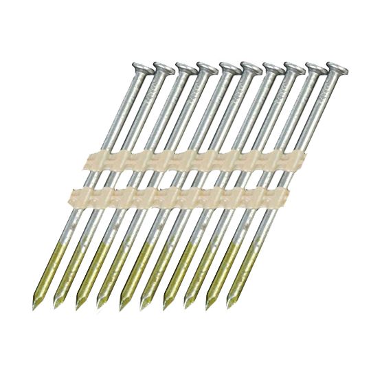 Hitachi 3" x .131 Smooth Shank Basic Bright 21° Full Round Head Plastic Strip Nails - Carton of 4,000
