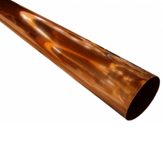 Berger Building Products 16 Oz. 5" x 10' Plain Round Copper Downspout