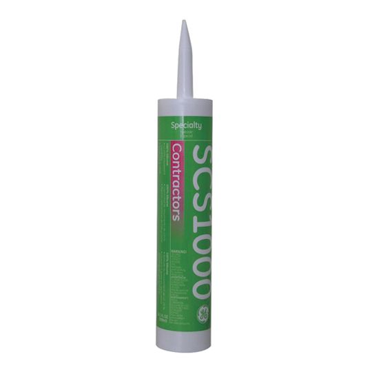 GE 1000 Contractors Silicone Sealant - 10.1 Oz. Tube — PRIGESCS1001CL