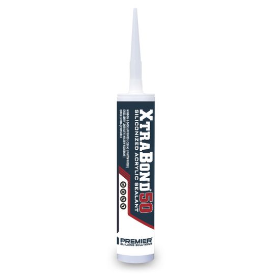 Premier Industrial Supply XtraBond50 Clear Siliconized Acrylic Sealant - 10.1 Fl. Oz. Cartridge