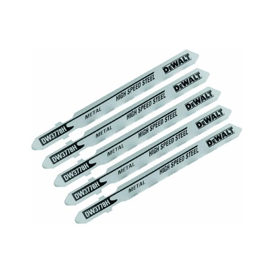 DeWalt 3" 32 Tpi T-Shank Metal Cutting Jig Saw Blades - Pack of 5
