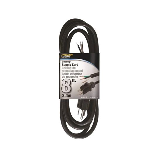PowerZone 16/3 x 8' Sjtw Power Supply Cord
