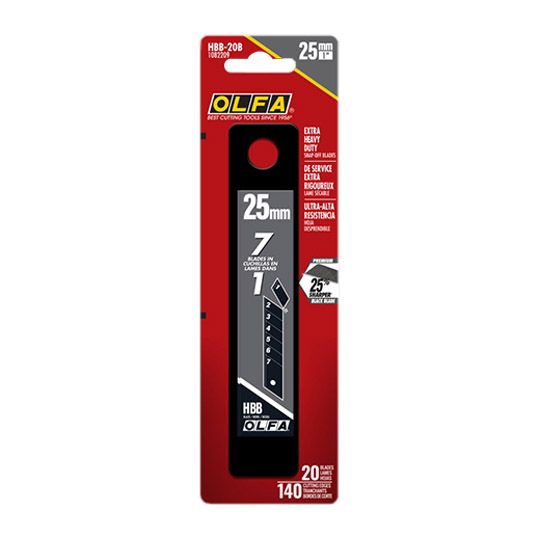 OLFA 25mm Ultra-Sharp Snap-Off Blades - Pack of 20