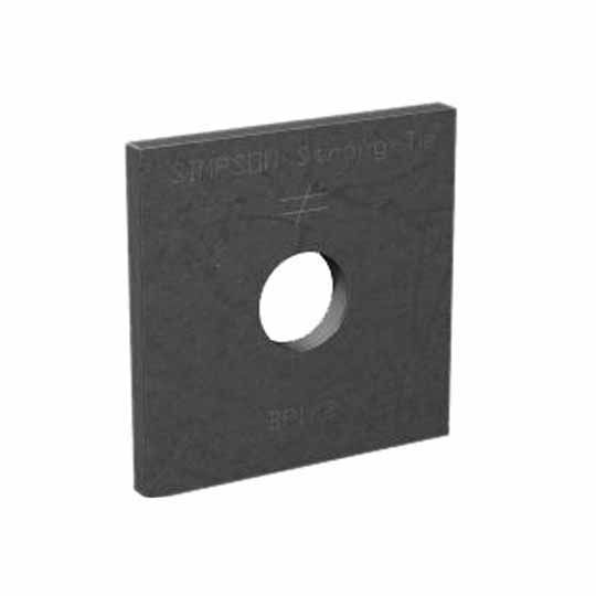 Simpson Strong-Tie 3 Gauge 3" x 3" Bearing Plate with 1/2" Hole