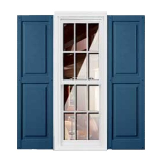Girardin Moulding Raised Panel Style Shutters — GIRRPS14X51WBL