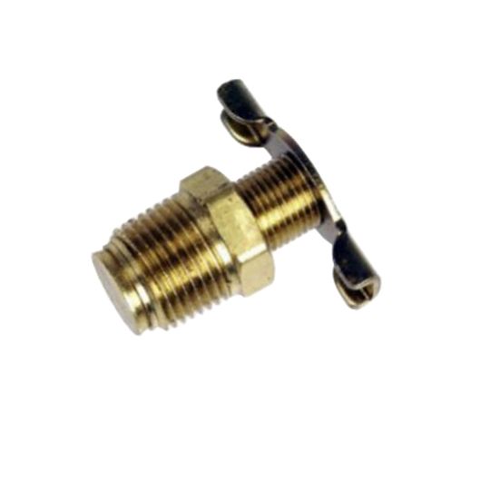 Grip-Rite 1/4" Brass Drain Cock Wing Nut, Male Npt Thread