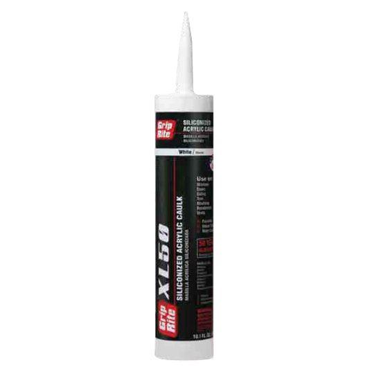 Grip-Rite Siliconized Acrylic General Purpose Caulk - 10.1 Oz. Tube