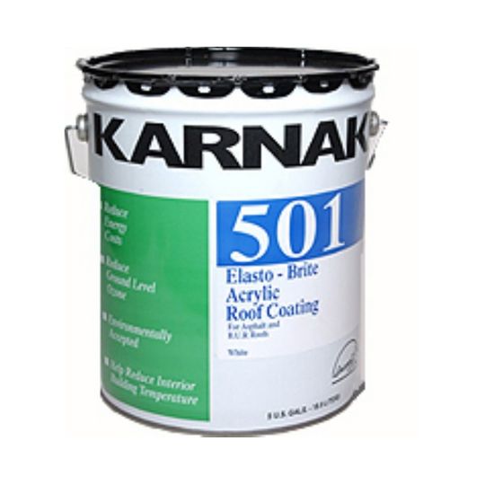 Karnak #501 Elasto-Brite Elastomeric Acrylic Roof Coating - 5 Gallon Pail — KAR501GG5