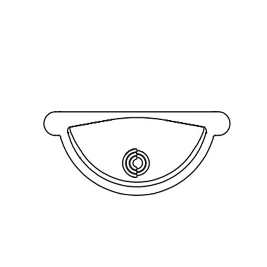 Nordic Steel Gutters 6" Steel Universal R/L End Cap with Rubber Seal — NODECU001AW