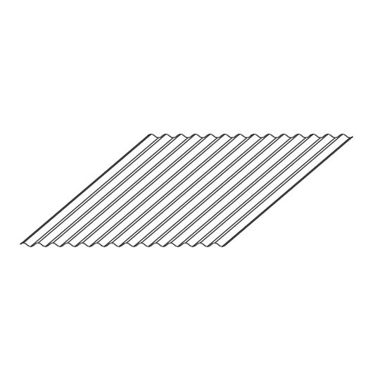 Metal Sales 26 Gauge x 2-1/2" x 36" G-90 Corrugated Steel Panel — MTS36CPSG26G
