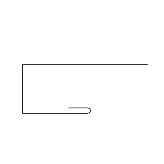 Petersen Aluminum 1-7/32"x 1-1/4" x 2-7/8" PA-501 Flush J Closure with 1/4" Hem