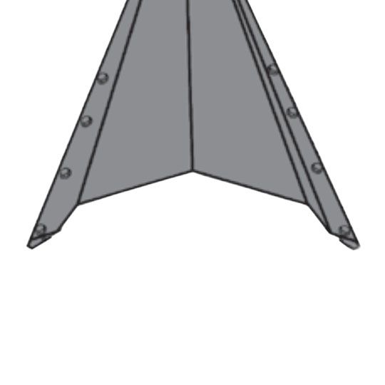 Union Corrugating 10' Fabricated Ridge Cap