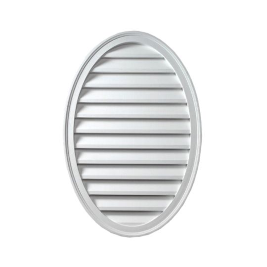 Fypon Molded Millwork 24-1/2" x 37" Functional Vertical Oval Louver