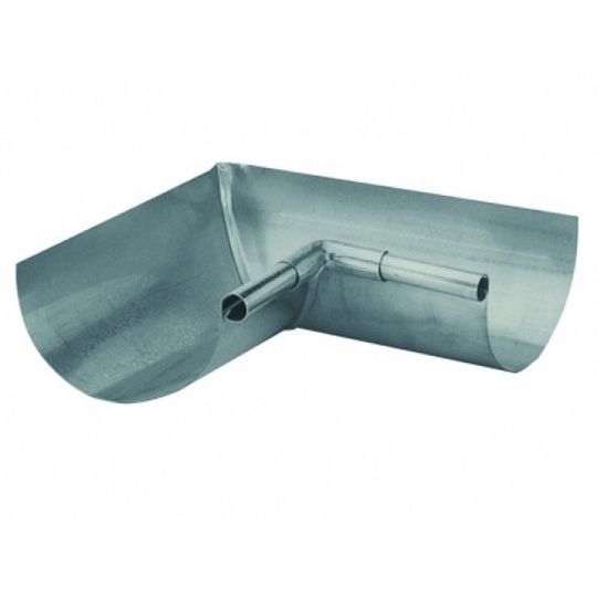 Berger Building Products 16 Oz. 6" Half Round Inside FreedomGray Copper 90° Miter