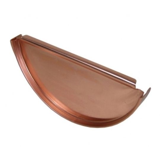 Berger Building Products 16 Oz. 6" Half Round Copper End Cap