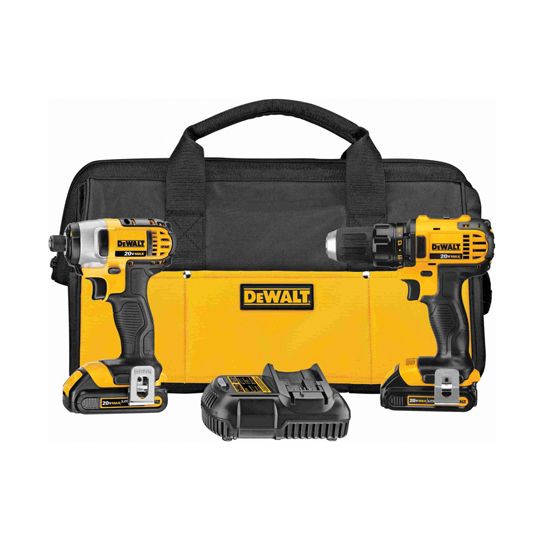 DeWalt 20V Lithium Ion Compact Drill/Driver/Impact Driver Combo Kit
