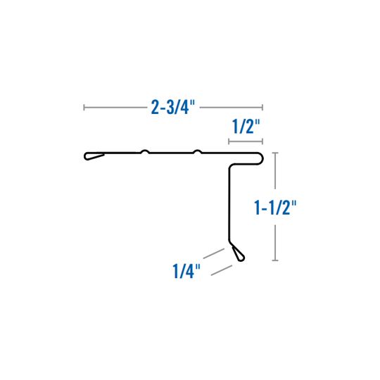 TRI-BUILT Style "Sr" Steel Roof Edge with Hems — TRI32508XA27