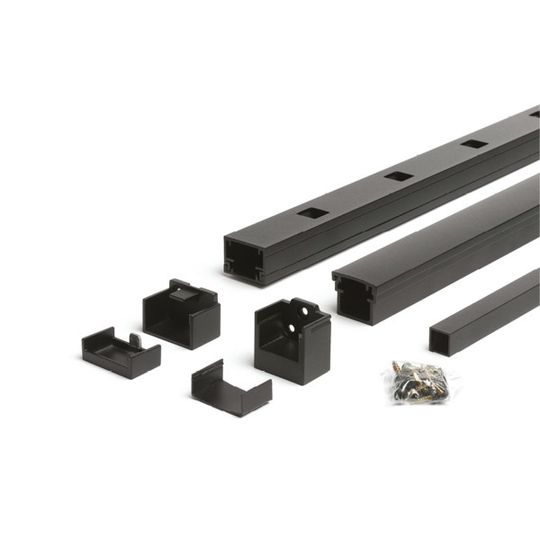 Trex Signature Horizontal Rail Kit with Square Balusters — TRXSHRKSB636BK