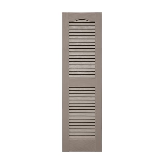 TRI-BUILT Standard Cathedral Top Open Louver Shutters (Pair) — TRI011452008