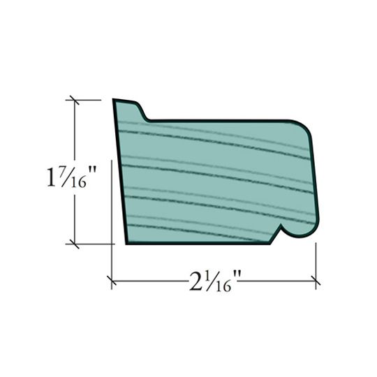WindsorONE (W1-630) 1-7/16" x 2-1/8" x 16' Protected Watertable Exterior Molding