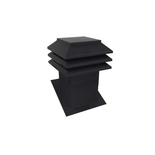 Ventilation Maximum Sloped Roof Vent with 3 Deflectors — Ventilation and Drainage — VMA303BLK