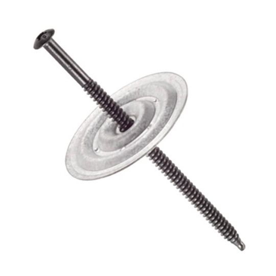 GAF #14 Drill-Tec Heavy Duty Asap 2S Assembled Screws and 2" Steel Barbed Plates — GAFASHD04