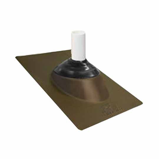 IPS 16" x 12" Multi-Size 3 in 4 (3 N 4) Aluminum Base Roof Flashing for 3" or 4" Vent Pipe — Flashings — IPSAB34BR