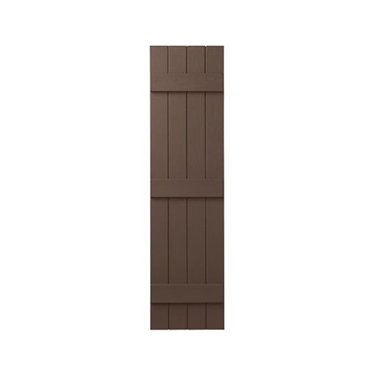 Mastic 15" x 67" Board & Batten Standard 4-Board Shutters - Closed Style — ACOVIN4C1567SL