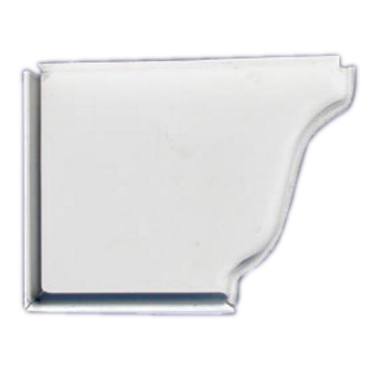 Berger Building Products 6" K-Style Left Painted Aluminum End Cap — BBP6ENL80W