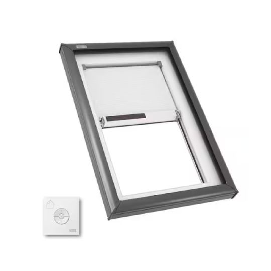 Velux Fixed Curb-Mounted Skylight With Low E - Solar Blind and Remote — VELFCM3422LAM