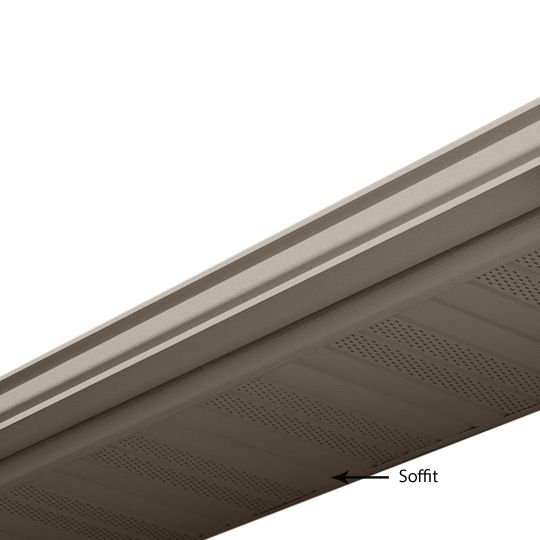 Edco Products 16" x 12' Aluma-Kore Center Vent Quad Soffit - Entex Finish — EPIQC1612WT