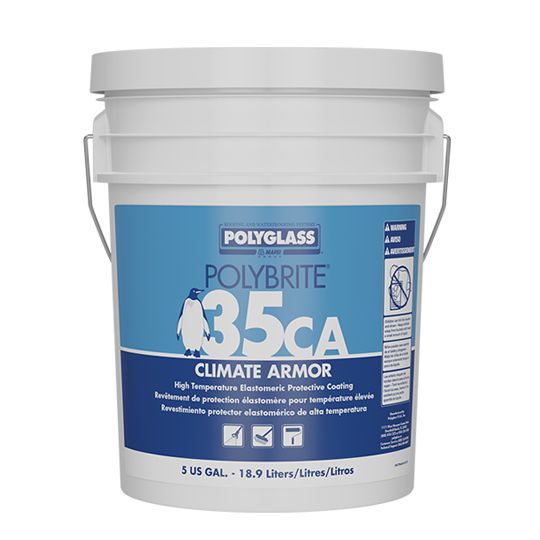 Polyglass PolyBrite 35 Ca (Climate Armor) High Temperature Elastomeric Protective Coating — POL35CAT5