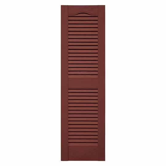 Mid-America Standard Cathedral Top Open Louver Shutter — MABLSBR52
