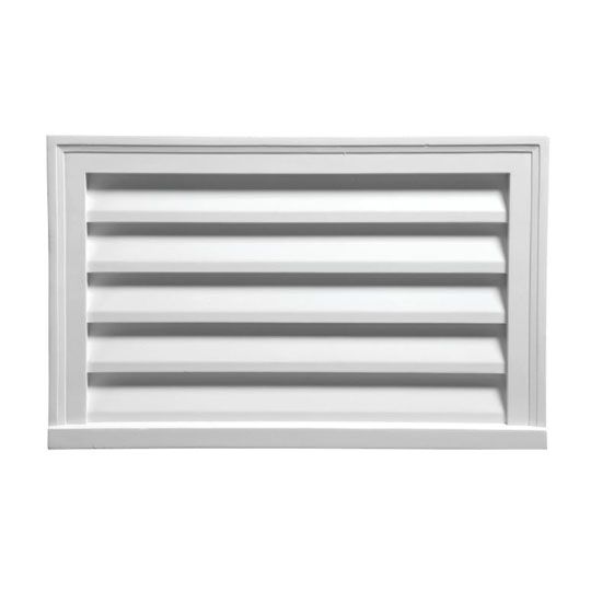 Fypon Molded Millwork 27" x 17" Decorative Brickmould Style Horizontal Louver