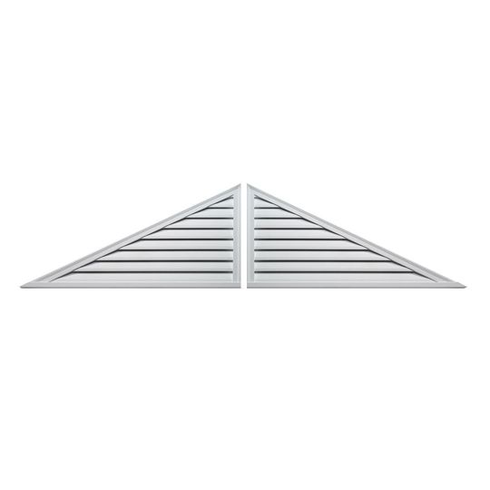 Fypon Molded Millwork 60" x 30" Two-Piece Functional Triangle Louver
