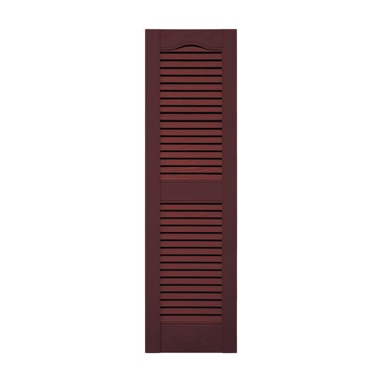 TRI-BUILT Standard Cathedral Top Open Louver Shutters (Pair) — TRI011248167
