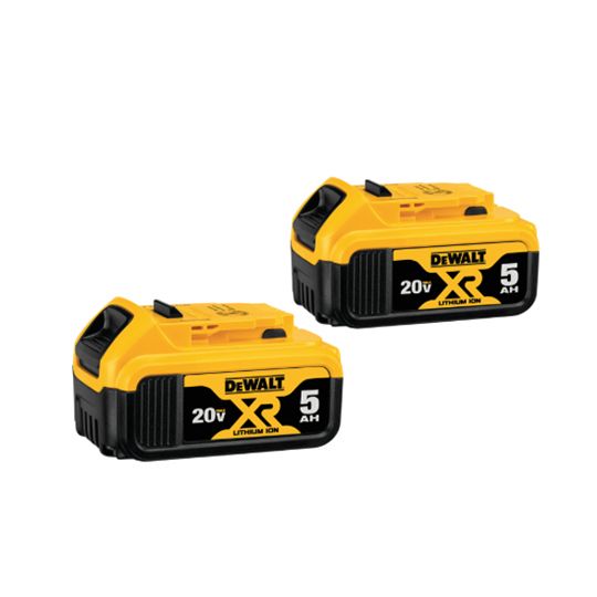 DeWalt 20V Max 5 Ah Premium Xr Lithium Ion Battery - Pack of 2