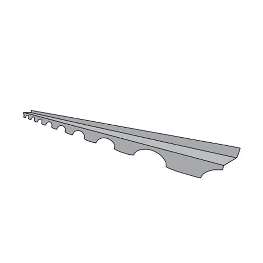 Unified Steel 3-3/4" x 79" Barrel-Vault Top Row — BORTRVB79SR