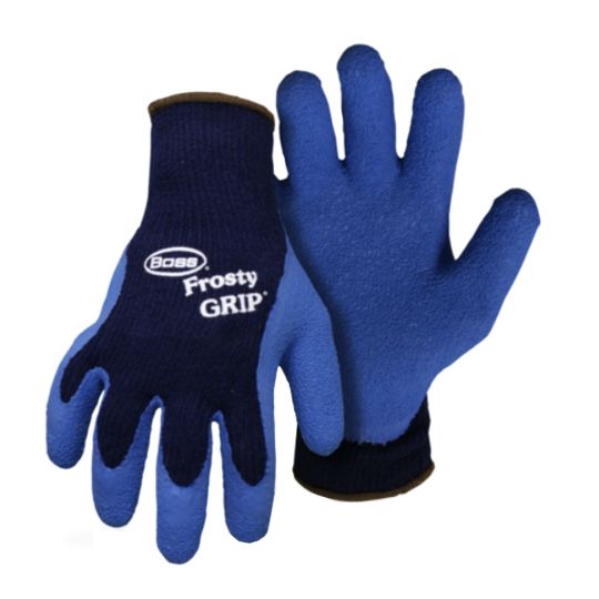 Boss Manufacturing Frosty Grip Insulated Knit Latex Dipped Gloves - Size Large