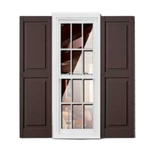 Girardin Moulding Raised Panel Style Shutters — GIRRP14X49MBR
