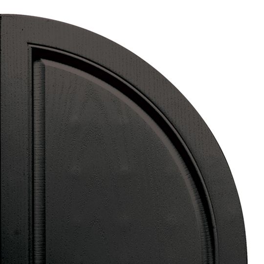TRI-BUILT Quarter Round Arch Open Louver Shutter Top (Pair) — TRIATL14RD018