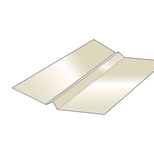 Quality Aluminum Products 27 Gauge x 24" x 10' Galvanized W-Valley — Flashings — QAP24WVG200