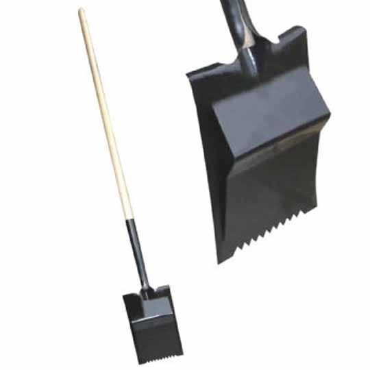 C&R Manufacturing #3 Tear-Off Serrated Spade with Long Wood Handle & Fulcrum — CRMSSLH